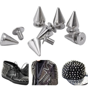 Silver Cone Spikes /Rivets/