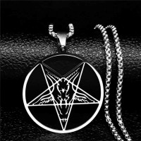 Baphomet Pentagram Box Chain /Pendant/
