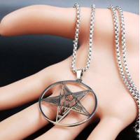 Baphomet Pentagram Box Chain /Pendant/