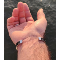 Roman Numeral C-Shape-Opening Bangle /Bracelet/ 