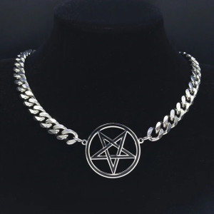 Inverted Pentagram Cuban Chain /Choker/