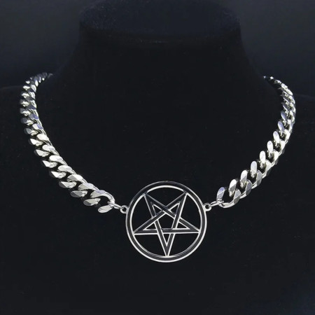 Inverted Pentagram Cuban Chain /Choker/