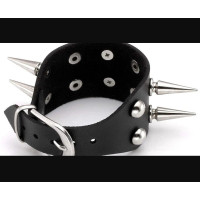 Two Row 6 Spikes and 6 Rivets /Wristband/