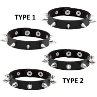 One Row 8 Spikes /Wristband/