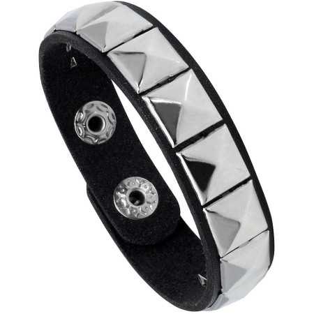 One Row 12 Pyramid Studded /Wristband/