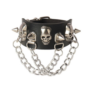 Skulls, Spikes, and Chains /Wristband/
