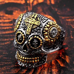 Steel Soldier Cross Skull /Ring/